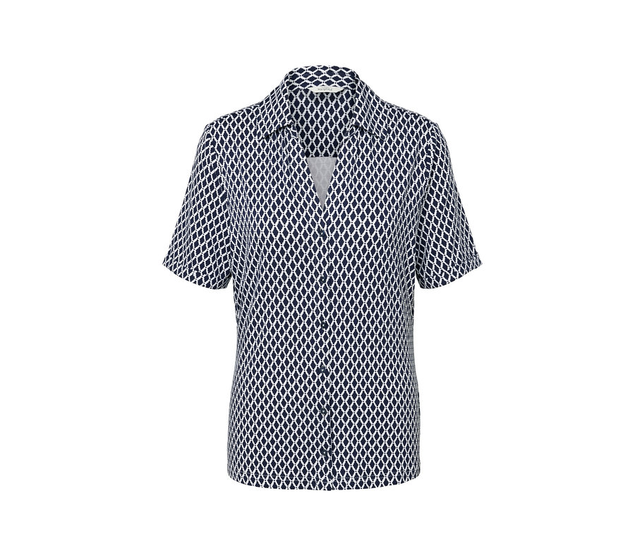 Halenkové triko s knoflíkovou légou a potiskem.