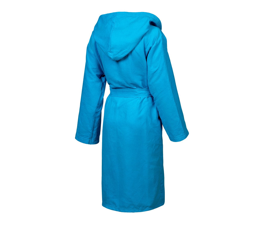 Modrý dětský župan z mikrovlákna arena Zeal zezadu.