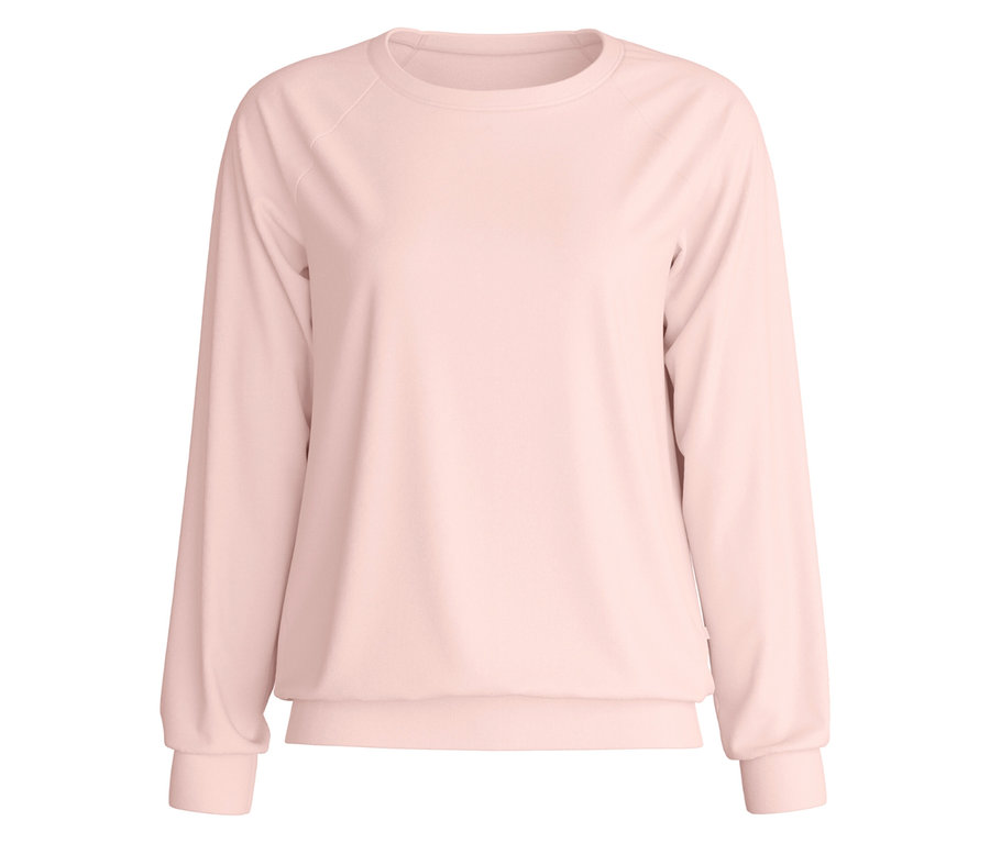 Světle růžové triko s dlouhým rukávem Calida »Favorites Arts«, zobrazené zepředu.