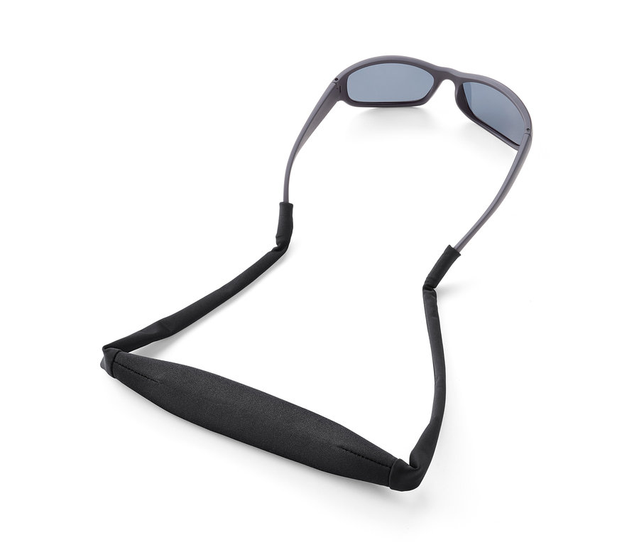 Černé sportovní brýle s neoprenovým páskem.