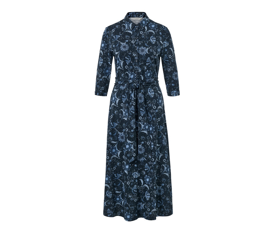 Dlouhé žerzejové šaty s potiskem.