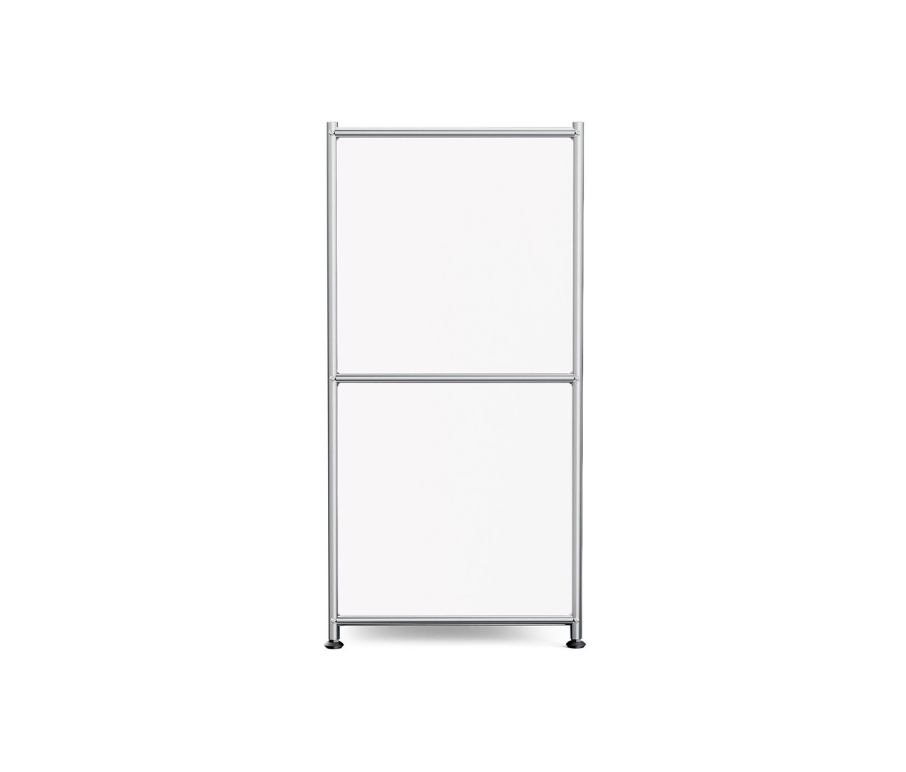 Bílá kovová odkládací skříňka »CN3« se 2 výklopnými dvířky.