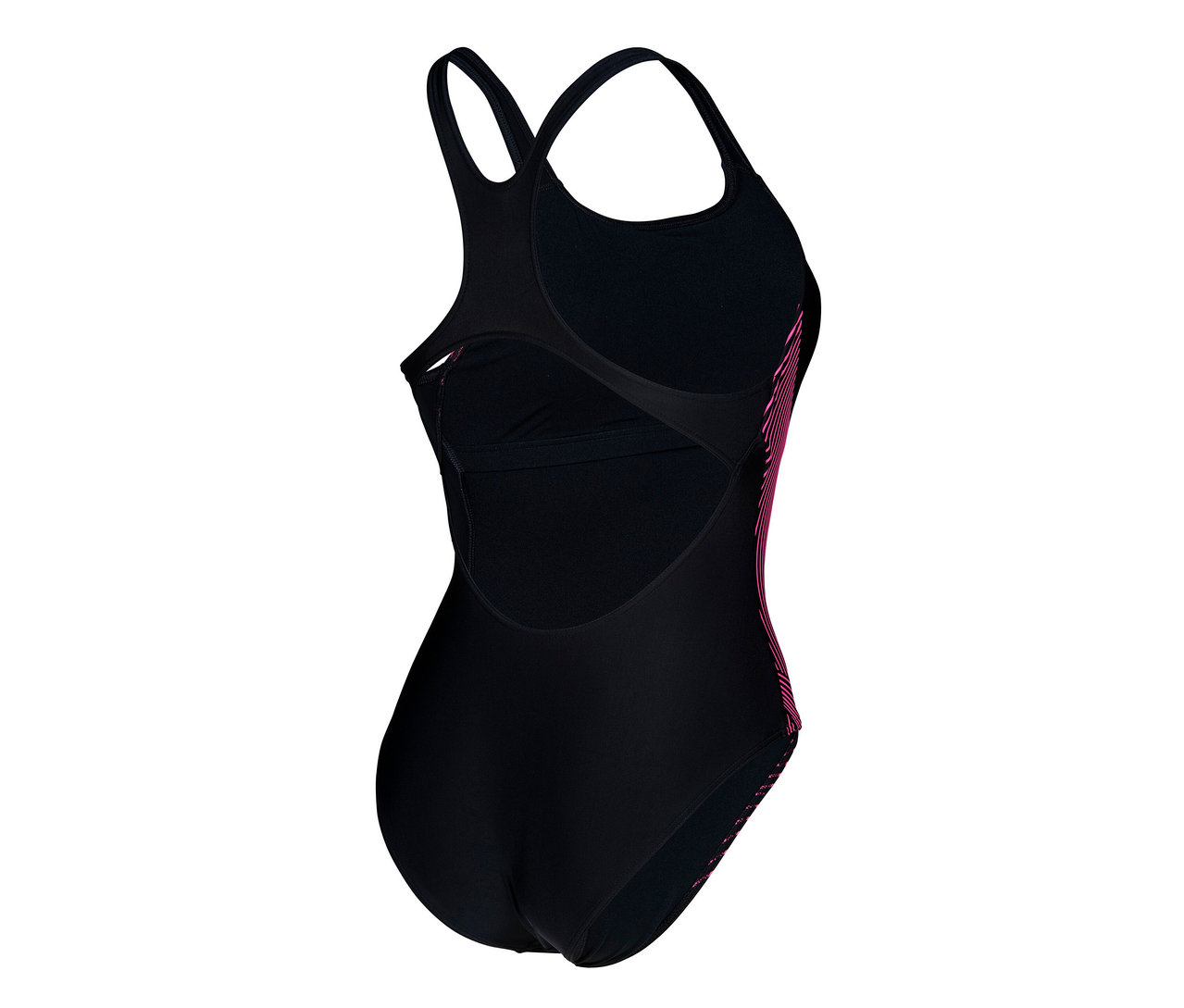 Černé dámské plavky s podprsenkou arena Feel Lily Swim Pro Back.