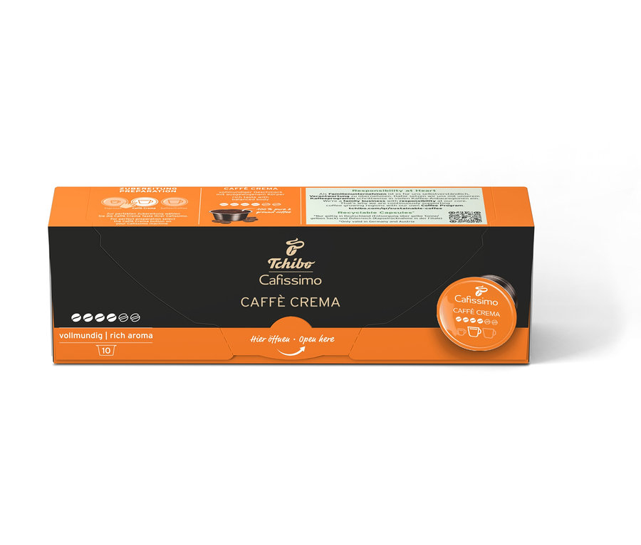 Balení kávových kapslí Cafissimo Caffè Crema.