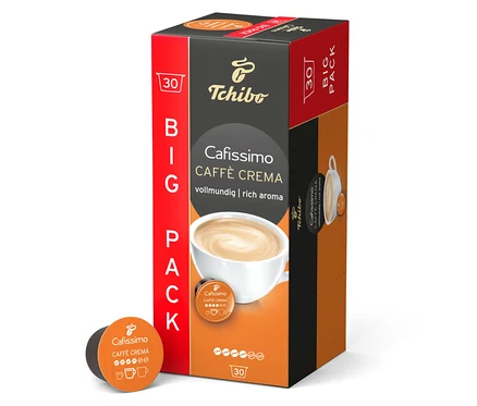 Na obrázku je balení Cafissimo Caffè Crema vollmundig - 30 kapslí.