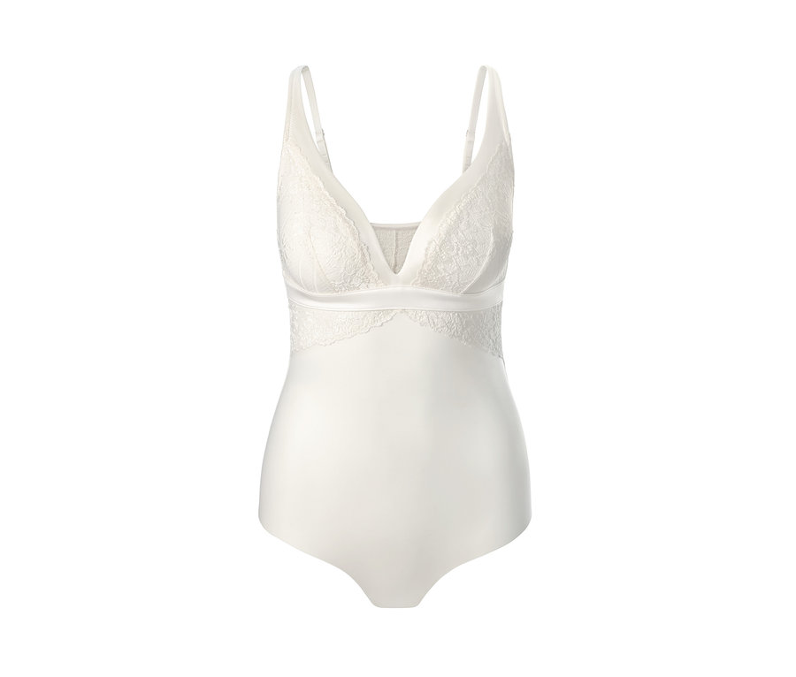 Detail krémově bílého body.