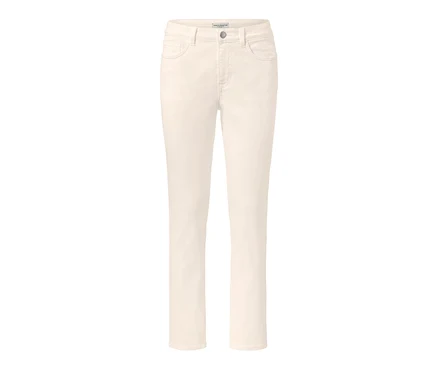 Krémově bílé džíny střižené do střihu Emma.