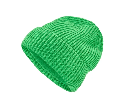 Zelená pletená čepice.
