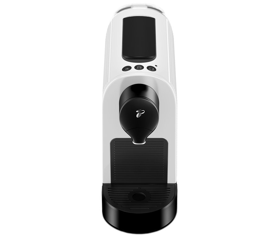 Detailní pohled na bílý kávovar Cafissimo pure+.