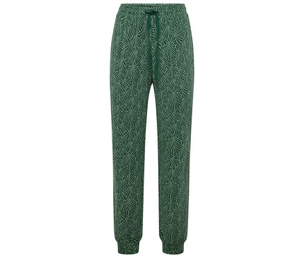 Pyžamové kalhoty, zelená s celoplošným potiskem