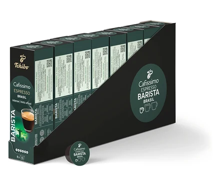 Balení kapslí Cafissimo Barista Espresso Brasil.
