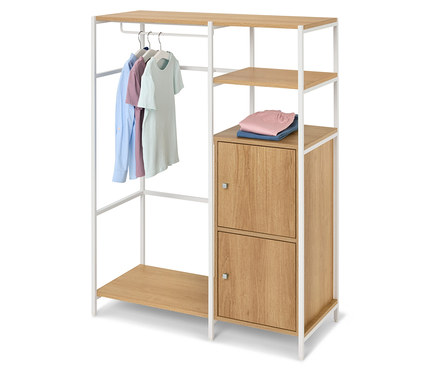 Dětská šatní skříň »GRADE« s dvířky a šatní tyčí