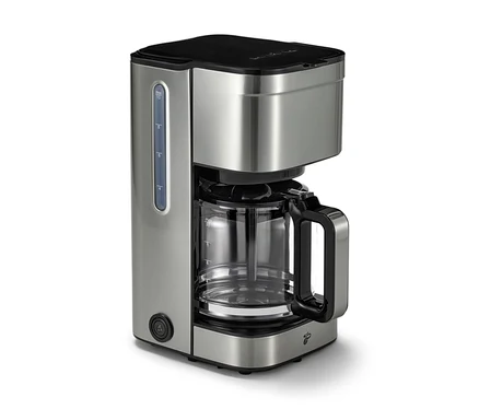 Detailní pohled na stříbrný překapávač na kávu »Let's Brew Elegant«.