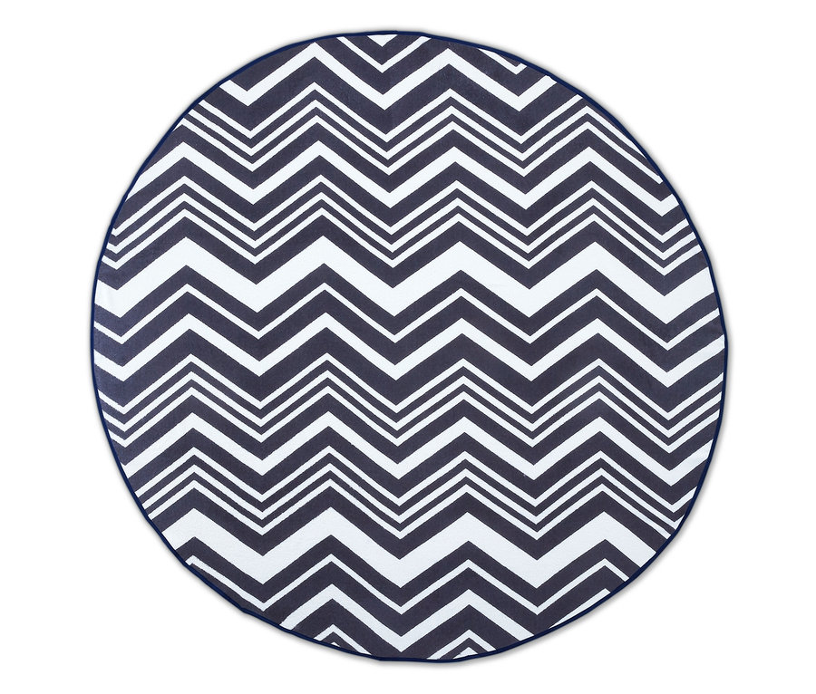 Kulatá XL froté osuška s klikatým vzorem.