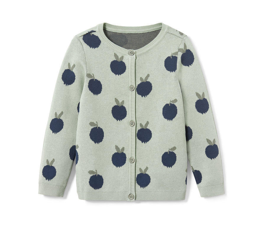 Dětský pletený kabátek, borůvka, s knoflíky.