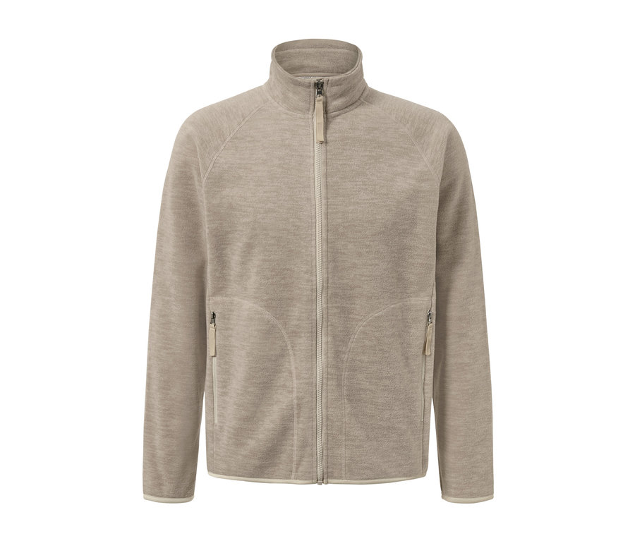 Fleecová bunda s dlouhým rukávem a zipem.