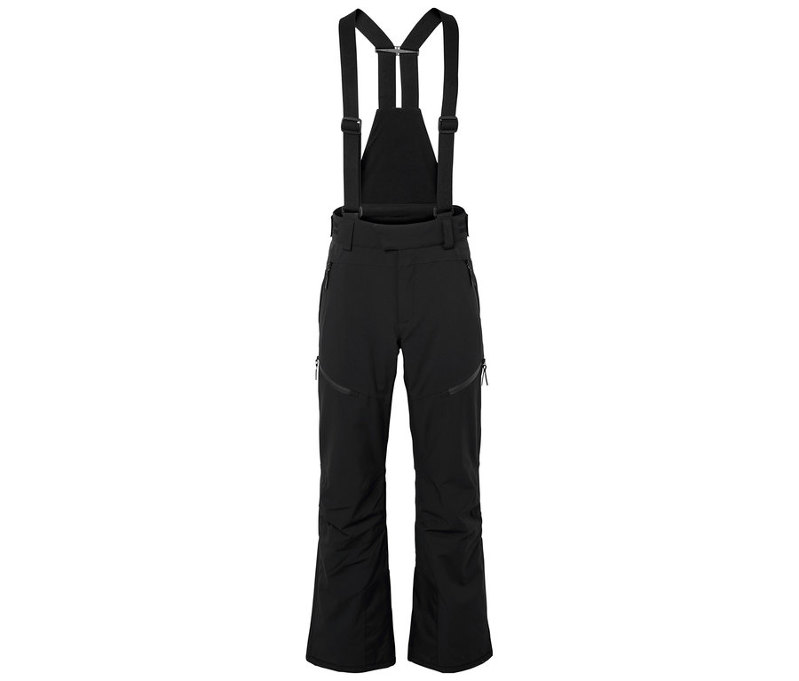 Černé kalhoty s laclem.