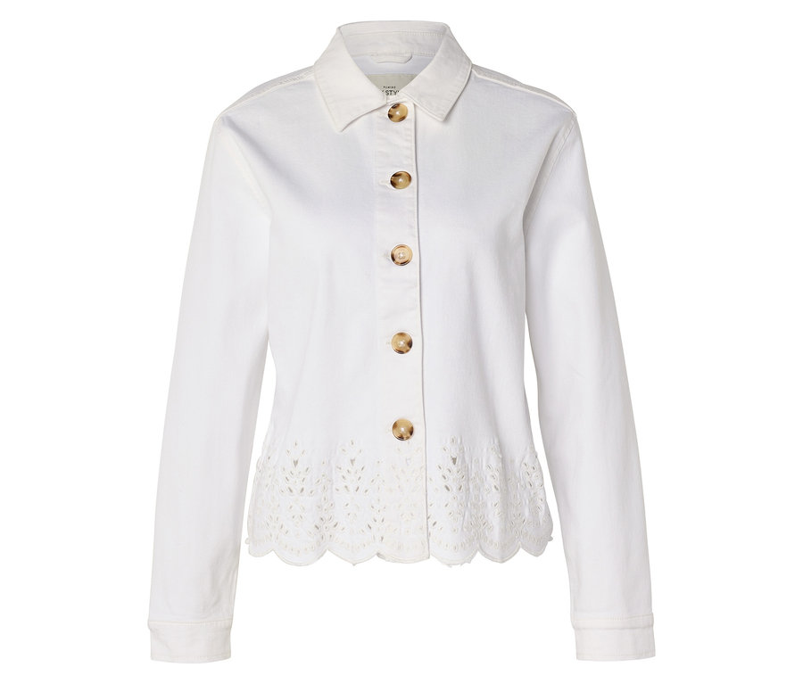 Bílá košile s dlouhými rukávy a knoflíky.