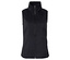 Černá prošívaná vesta bez rukávů se zipem po celé délce.