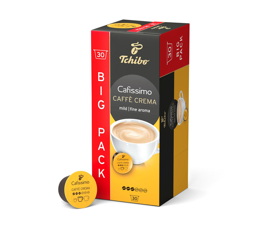 Balení 30 kapslí Cafissimo Caffè Crema mild.