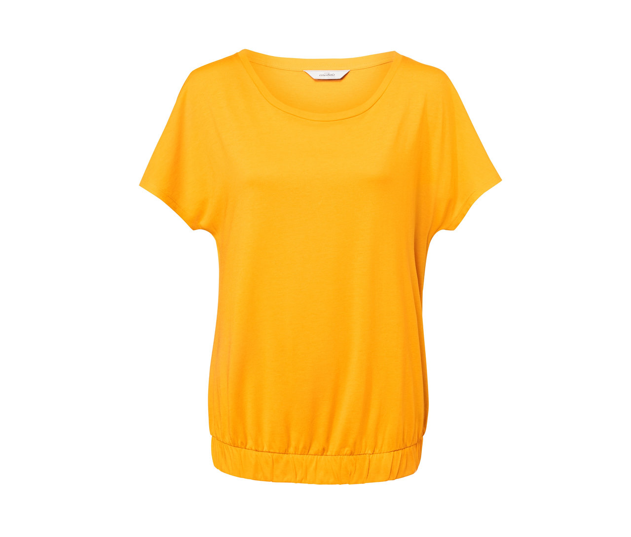 Žluté tričko s krátkým rukávem.