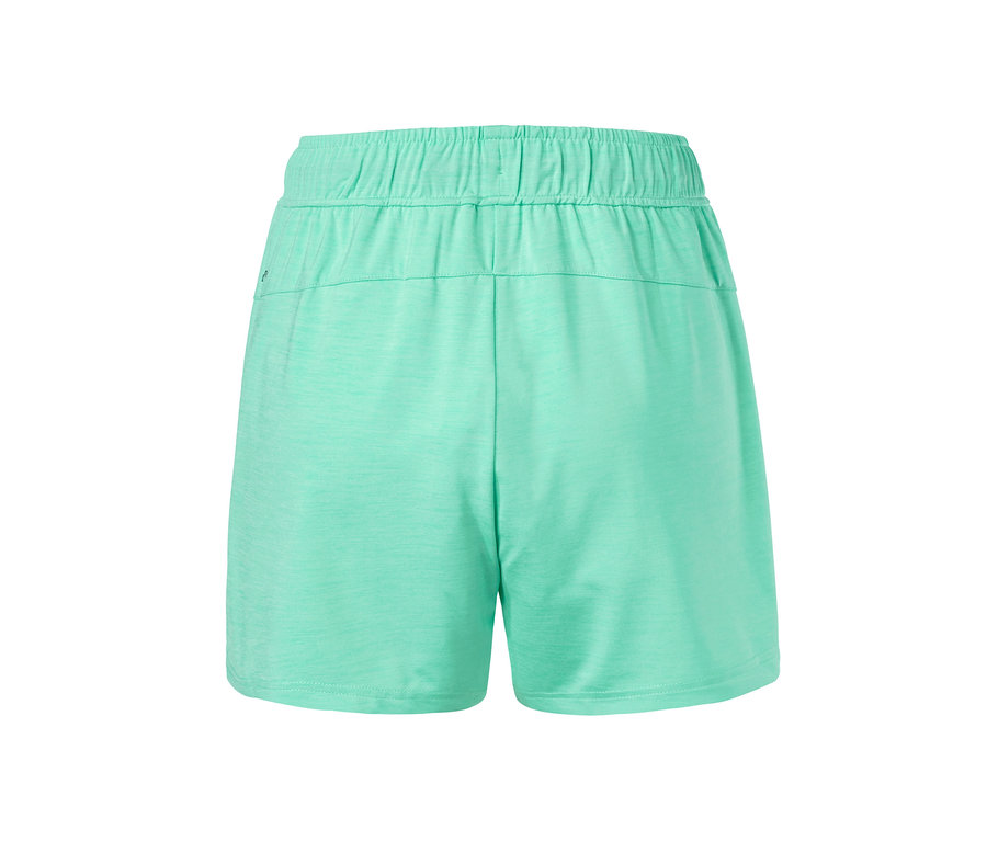 Zadní pohled na sportovní šortky.