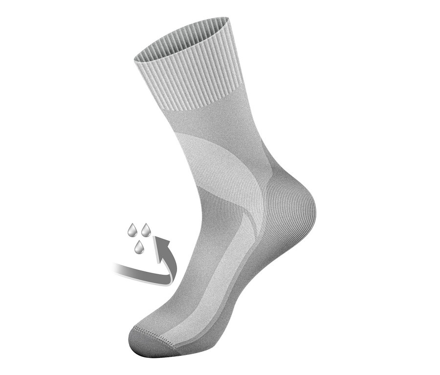 Šedá nepromokavá ponožka, 1 pár.