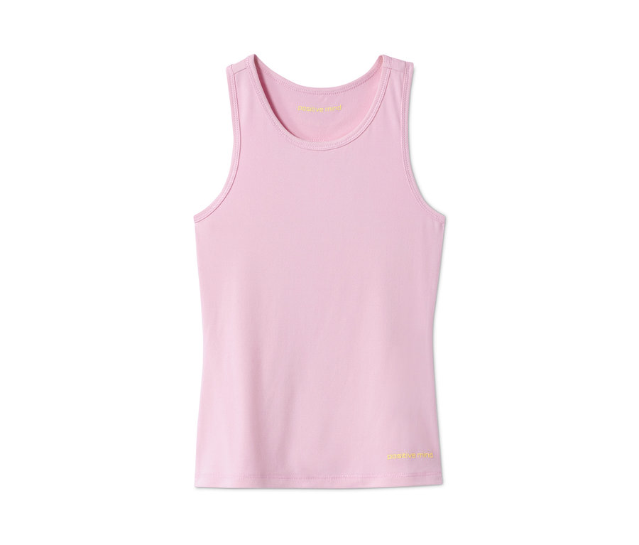 Růžový sportovní top z recyklovaného materiálu.