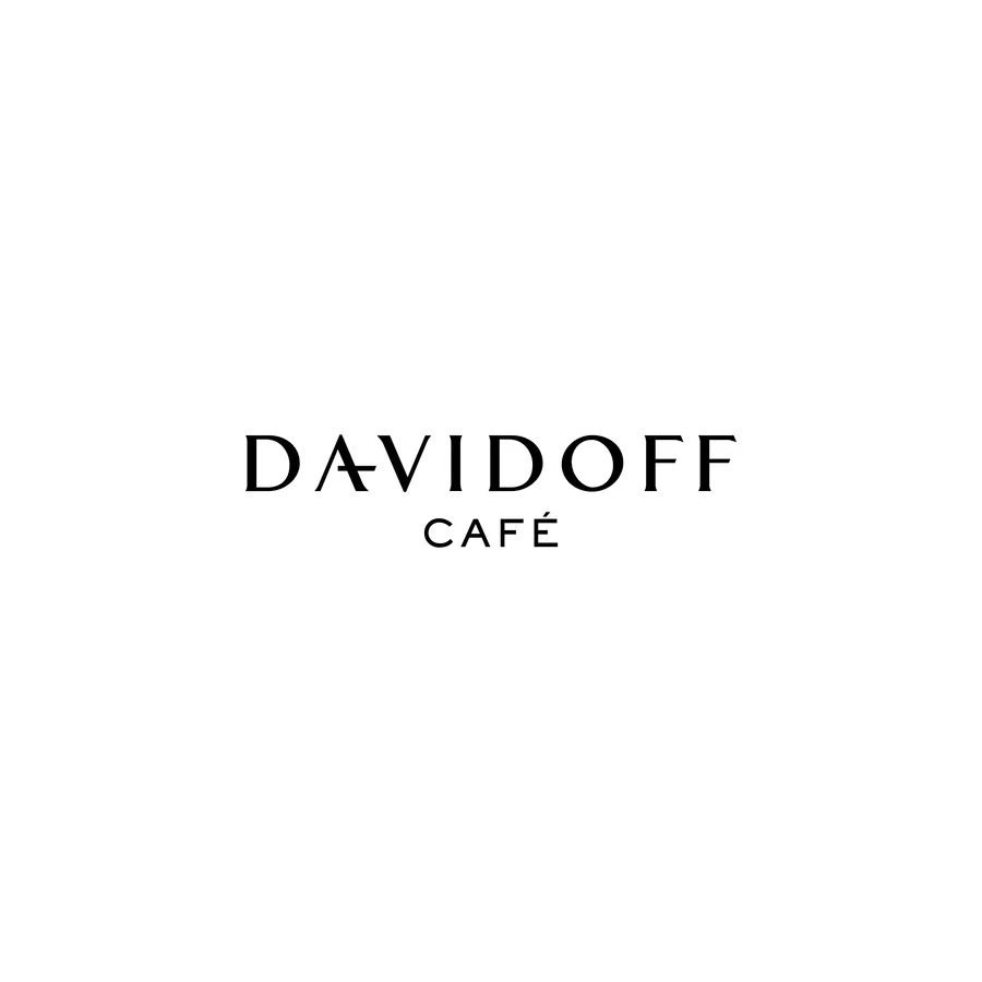 Logo Davidoff Café na bílém pozadí.