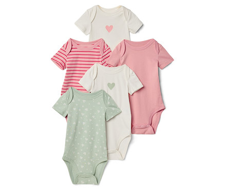 Rostoucí body pro miminka, 5 ks, srdíčka