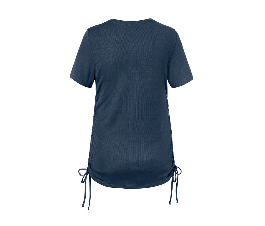 Modré sportovní tričko s nařasením.