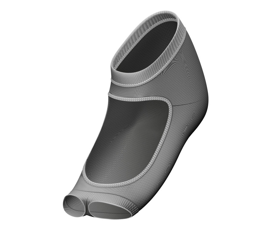 Detail šedé jógové ťapky.