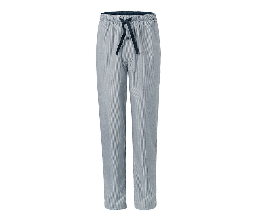Pruhované pyžamové kalhoty s tkaniny se stahovací šňůrkou.