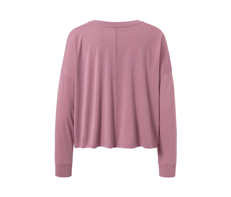 Pohled zezadu na růžové sportovní tričko 2 v 1.