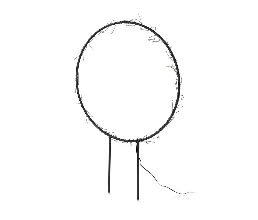 Kovový kruh s LED diodami do exteriéru.