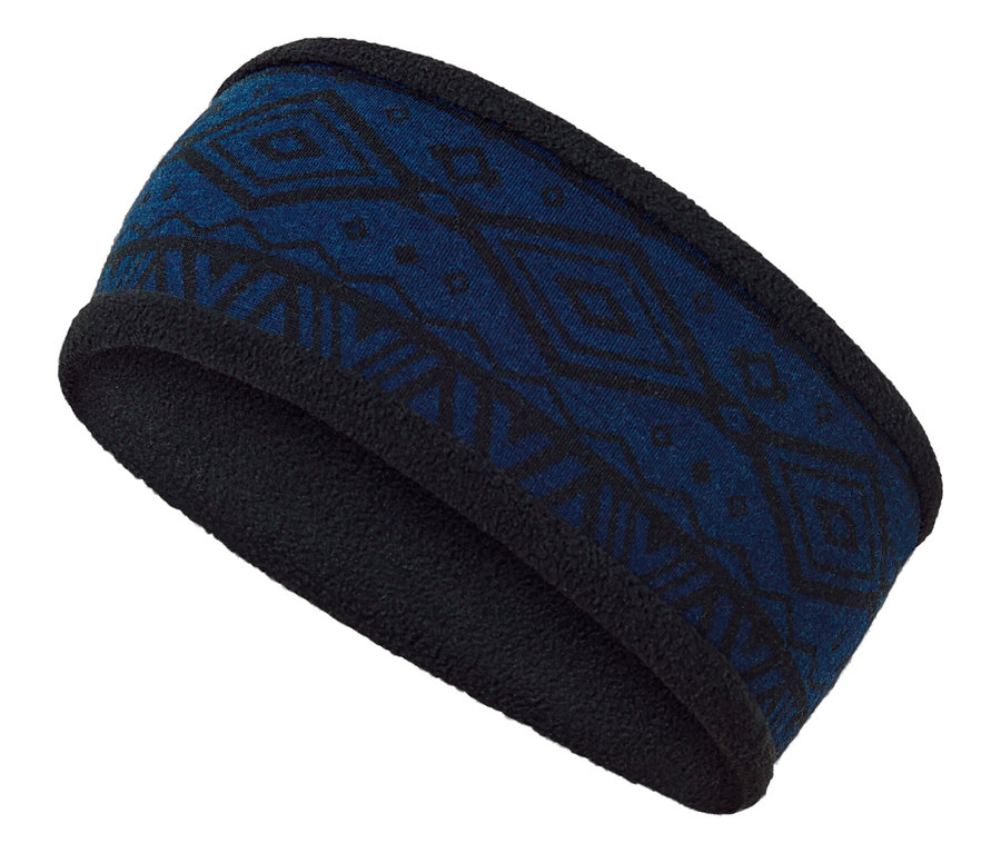 Modrá fleecová termo čelenka.