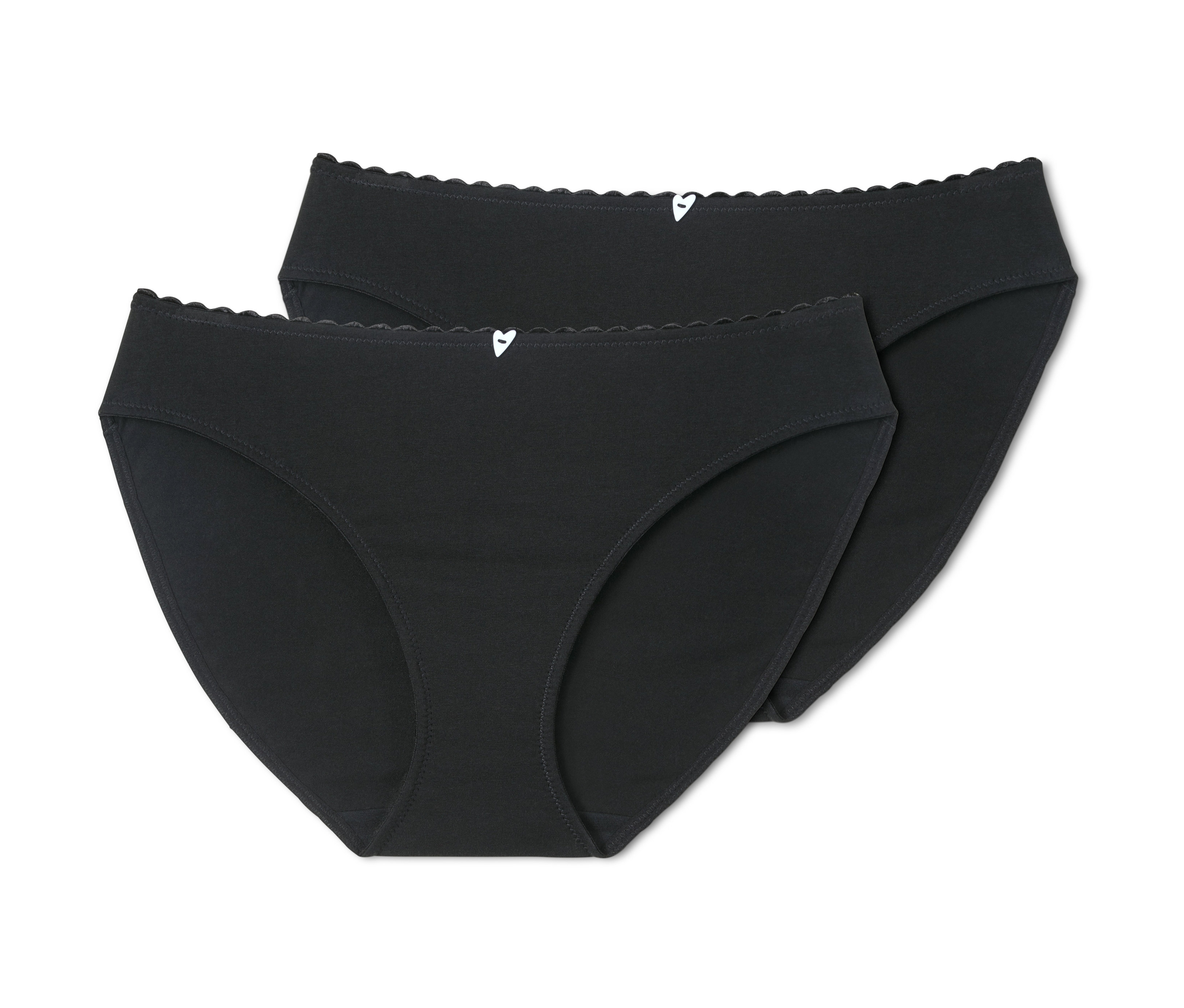 Dvoje černé kalhotky.