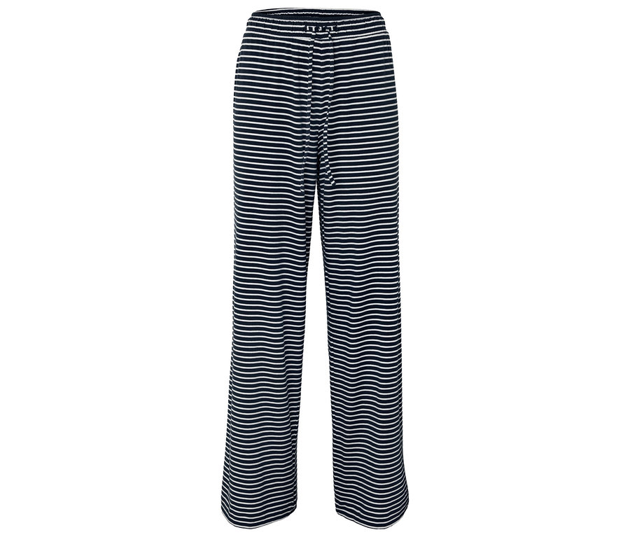 Pohodlné kalhoty s proužkovaným vzorem.