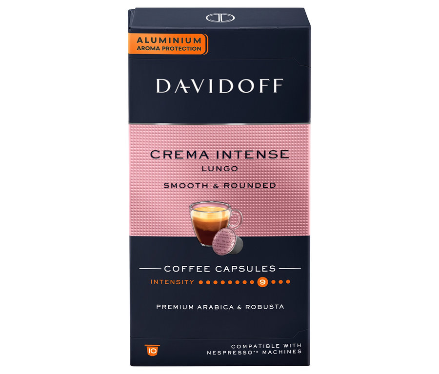 DAVIDOFF CAFÉ Crema Intense Lungo − 10 kapslí