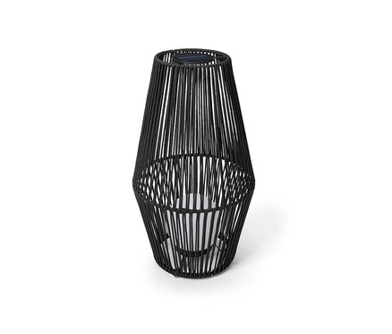 Solární lucerna s textilním výpletem, velká