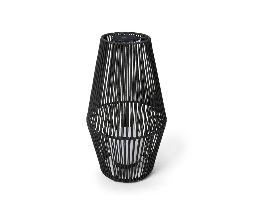 Velká solární lucerna s textilním výpletem.