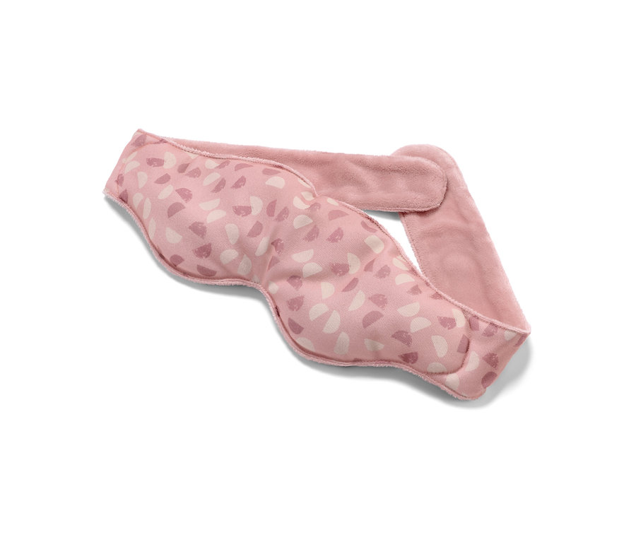 Růžová maska na spaní.