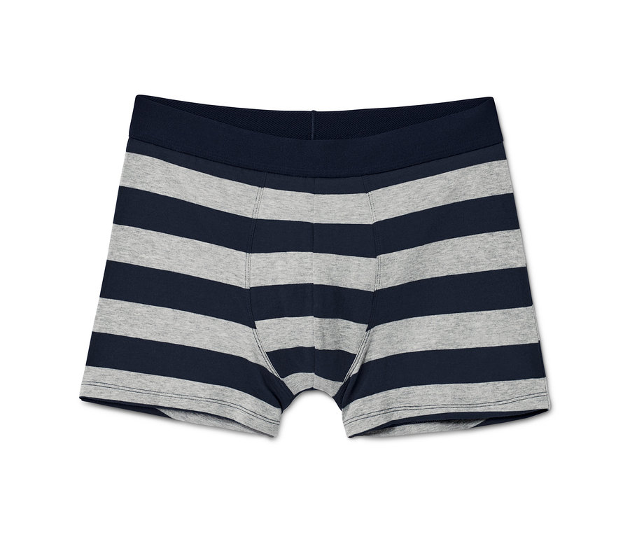 Pánské boxerky s modrými a šedými pruhy. Boxerky, 5 ks.