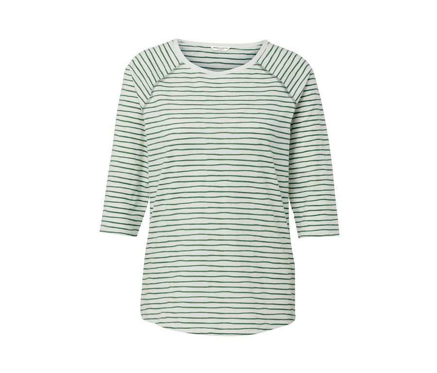 Triko s 3/4 rukávem a proužky.