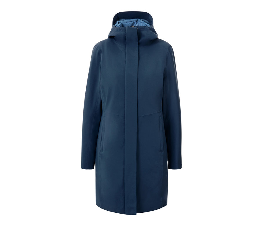 Modrý funkční kabát 3 v 1 s vestou.