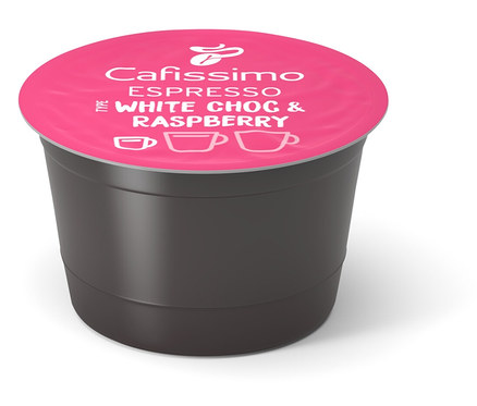 Kapsle Cafissimo Flavoured Espresso – White Choc & Raspberry.