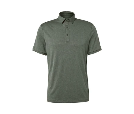 Khaki funkční polokošile s krátkým rukávem a třemi knoflíky.