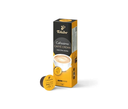 Balení Cafissimo Caffè Crema mild a kapsle. Balení obsahuje 10 kapslí.