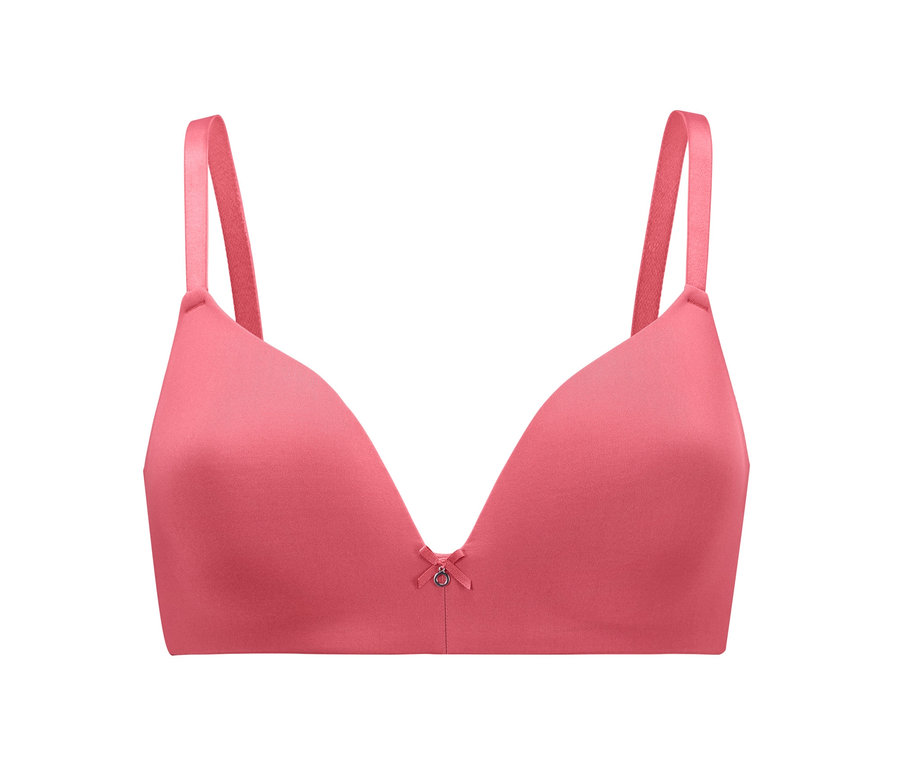 Korálová podprsenka s měkkými košíčky.