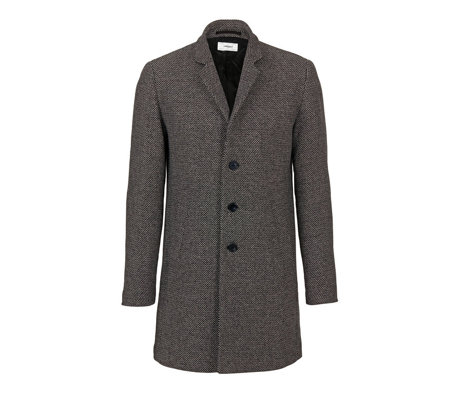 Texturovaný krátký kabát se třemi knoflíky.